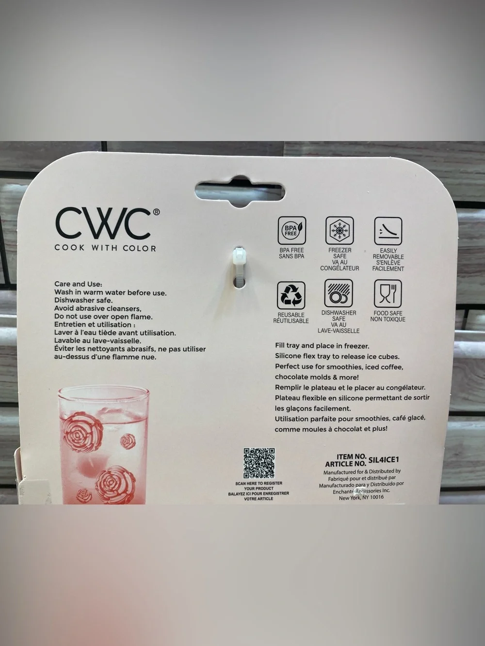 CWC ❤️Beautiful Roses shaped 4PC Ice Trays  mold BPA Free DIY NWT